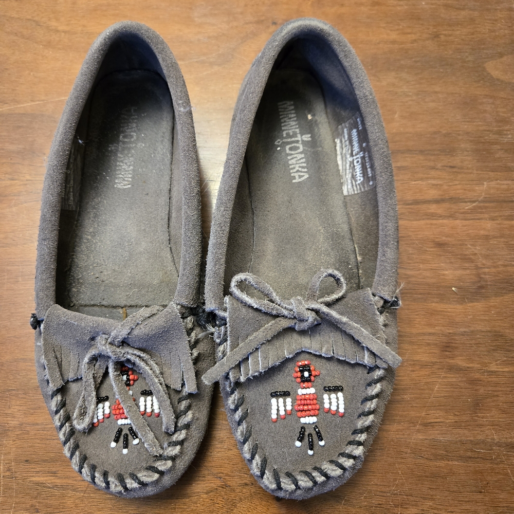 Minnetonka Moccasins with Beaded Design